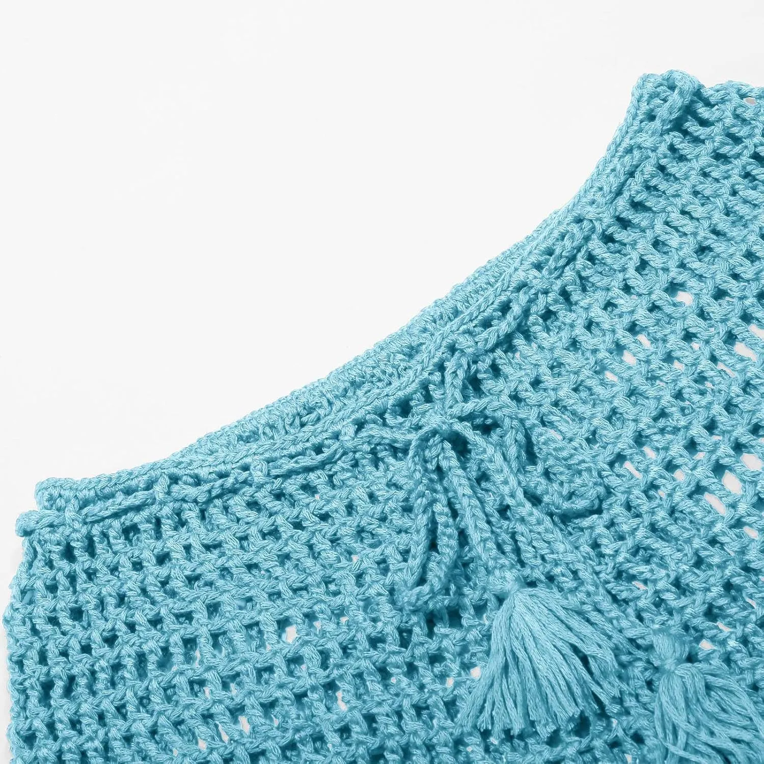 Women's Crochet Cover Up Shorts Hollow Out Knit Bathing Suit Crochet Beach Shorts Coverup Bottom