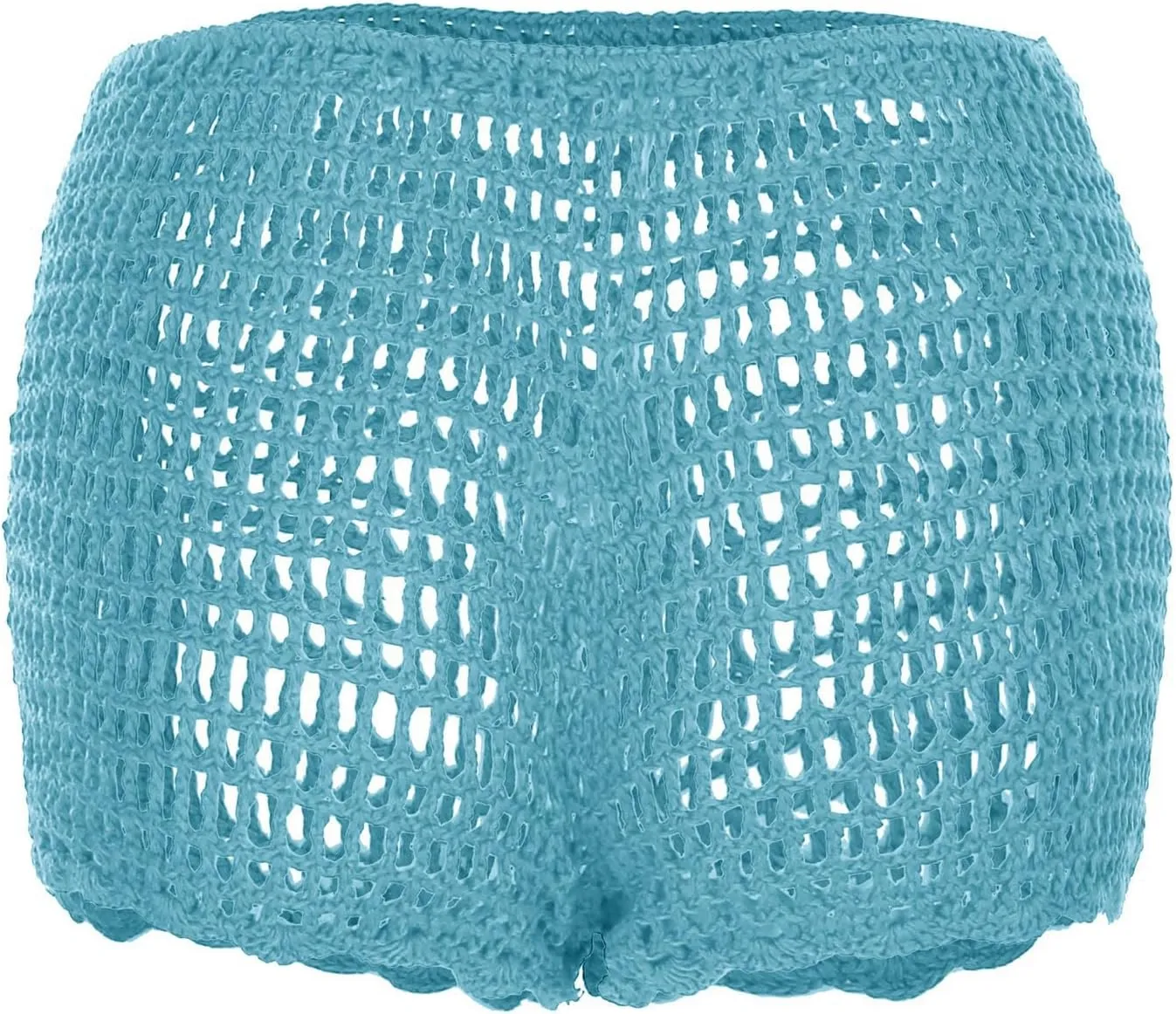 Women's Crochet Cover Up Shorts Hollow Out Knit Bathing Suit Crochet Beach Shorts Coverup Bottom