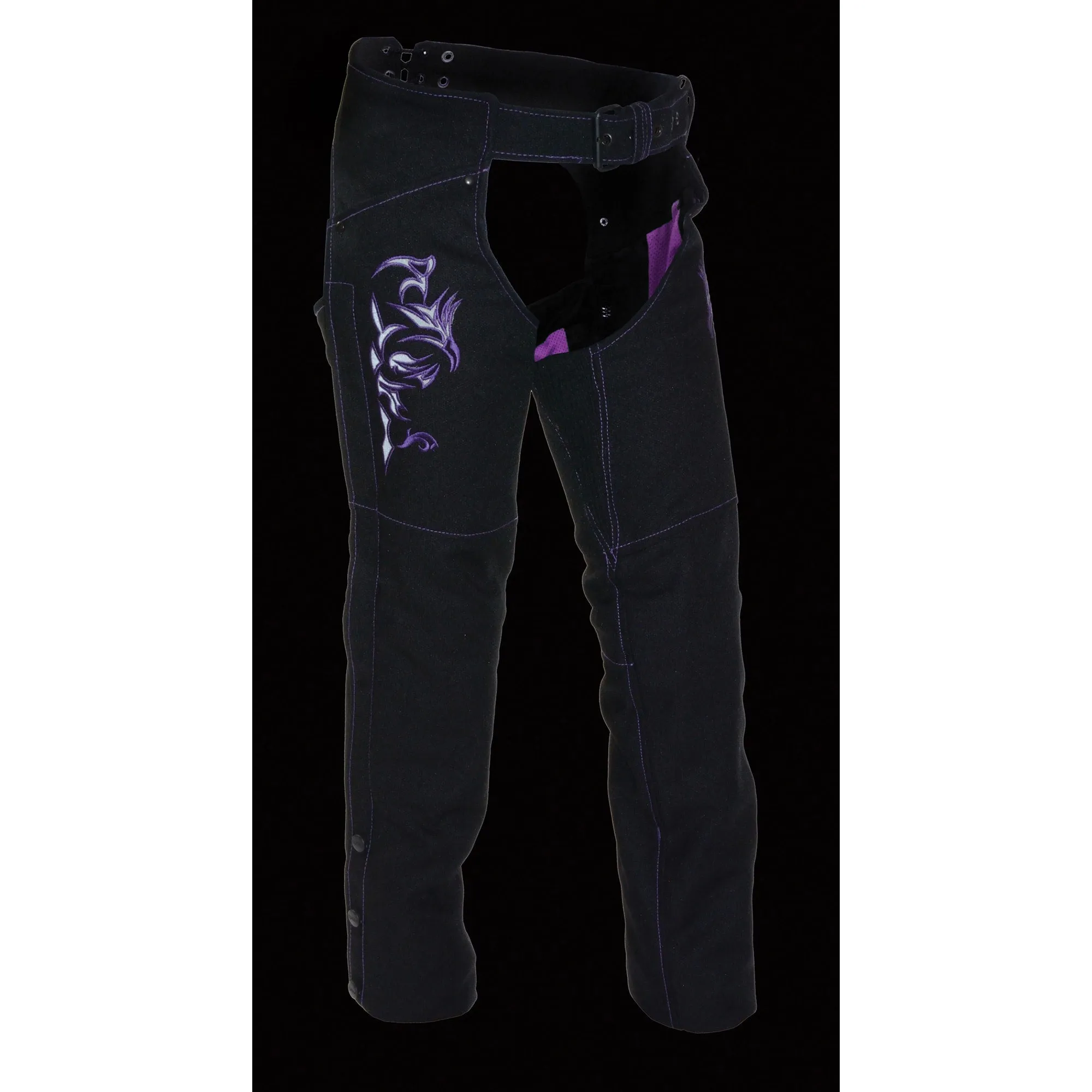 Women’s Textile Chap w/ Tribal Embroidery & Reflective Detail