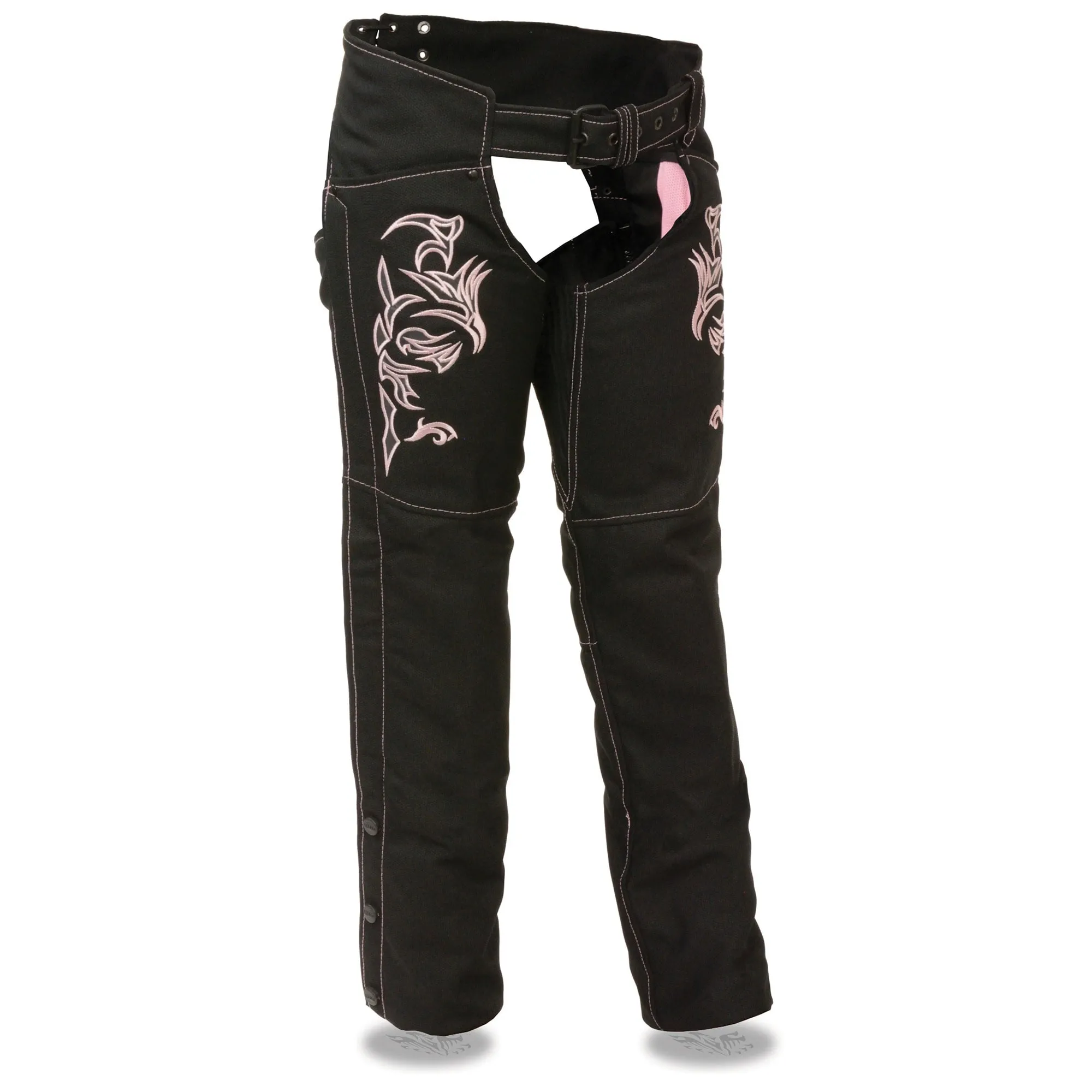 Women’s Textile Chap w/ Tribal Embroidery & Reflective Detail