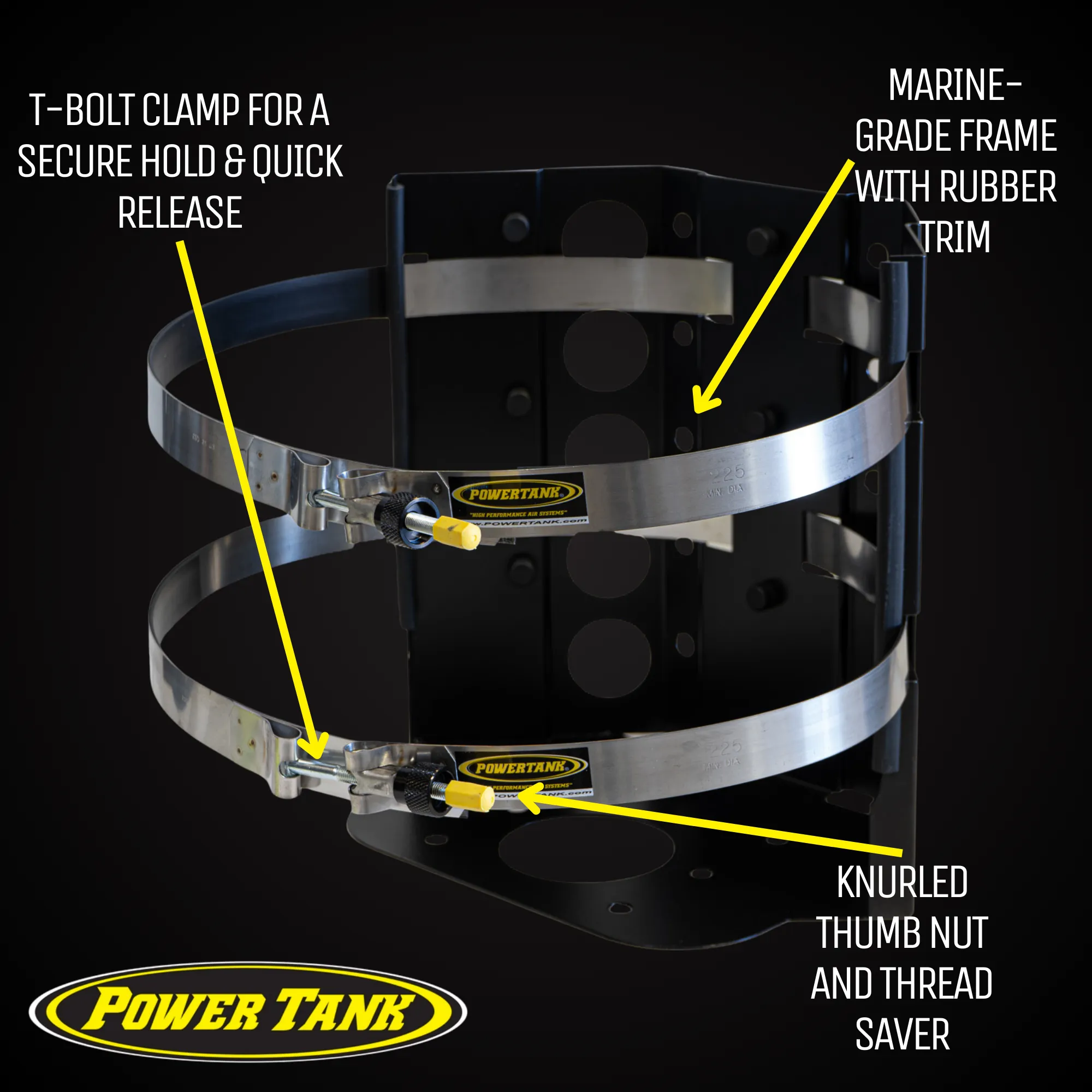 Wrangell MARINE Bracket for 20 lb. Steel BBQ Propane Tank