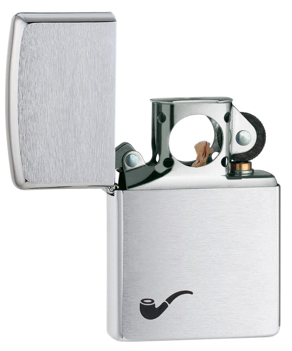 Zippo Brushed Chrome Pipe Lighter